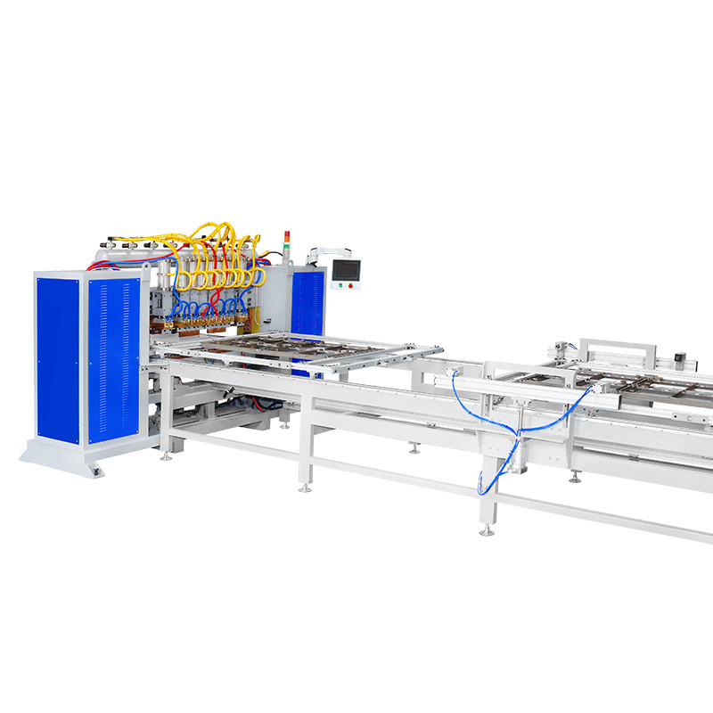 Hwashi Full Automatic Steel Wire Mesh Condenser Miedzian Buddy Tube i Multi-Point Spot Welding Machine