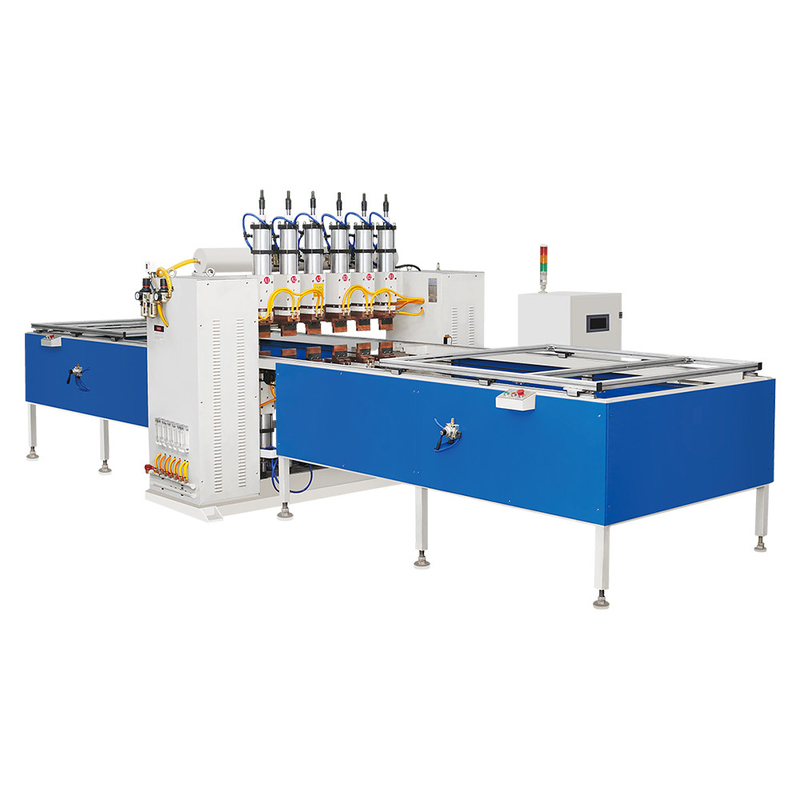 Hwashi Full Automatic Steel Wire Mesh Condenser Miedzian Buddy Tube i Multi-Point Spot Welding Machine