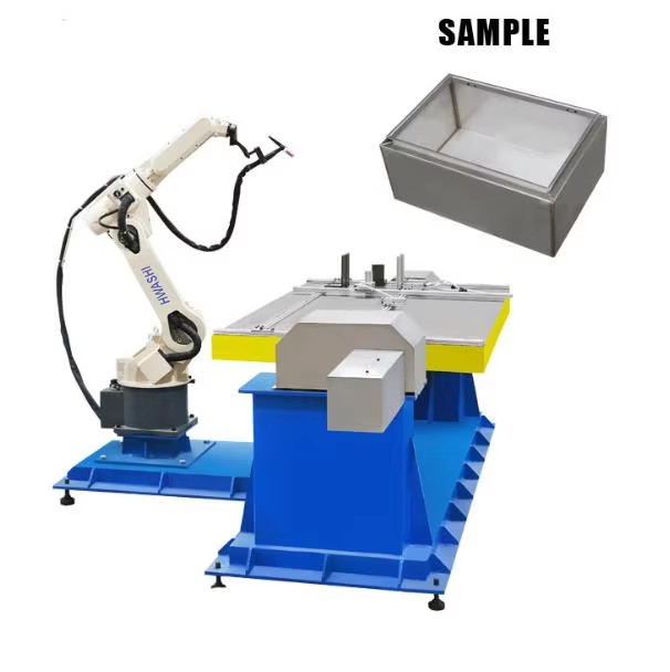 Roboty spawalnicze Hwashi Industrial MIG Robot spawalniczy do ramy regału magazynowego