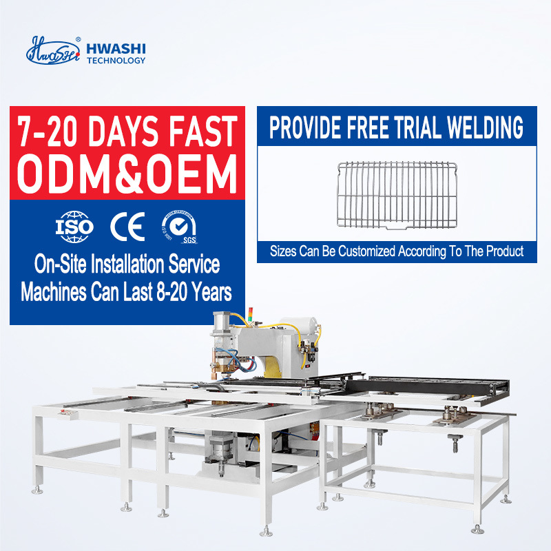 Zgrzewarka siatkowa z trójfazowym zasilaczem MF DC Efektywna szerokość spawania 1200 mm i długość 3000 mm