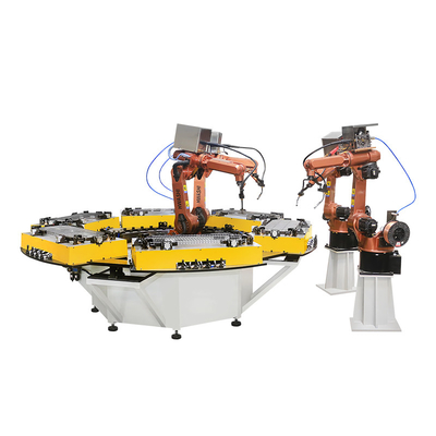 Hwashi Automatic MIG TIG Robot spawalniczy ze stacją obrotową do narożnika regału magazynowego