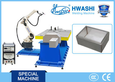Steel Cabinet Box Welding Robot , Arc Welding Robot Arm With Panasonic Welder