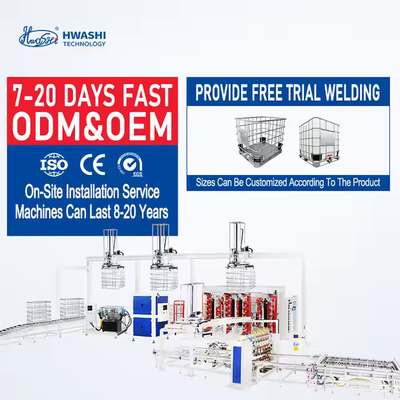 Hwashi IBC Container Frame Welding Machine IBC Tank Cage Automatic Welding Machine